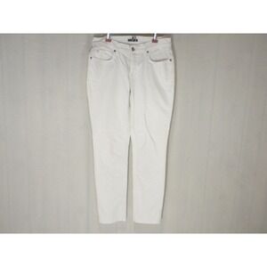 Eileen Fisher Jeans 2 White Denim High Waisted‎ Slim Fit Organic Cotton Stretch